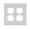 White 2-Gang Duplex Wall Plate