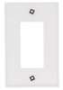 White 1-Gang Decora Midway Size Wall Plate