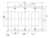 White 3-Gang Decora GFCI Wall Plate Dimensions