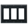 Black 3-Gang Decora GFCI Wall Plate Dimensions