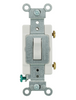 White Commercial Grade Single-Pole Toggle Light Switch