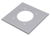Leviton 2-Gang Aluminum Single Receptacle Wall Plate