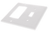 White 2-Gang Decora / Toggle Combination Wall Plate