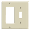 Ivory 2-Gang Decora / Toggle Combination Wall Plate