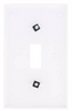 White 1-Gang Toggle Switch Wall Plate