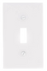 White 1-Gang Toggle Switch Wall Plate