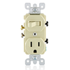 Light Almond 15A Single Pole Duplex Combination Switch