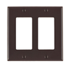 Brown 2-Gang Decora/GFCI Wall Plate