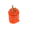 15A Orange Straight Blade Rubber Plug