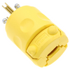 15A Yellow Straight Blade Rubber Plug