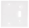 White 2-Gang Toggle Blank Wall Plate