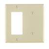 Light Almond 2-Gang Decora/Blank Combination Wall Plate