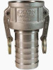 1-1/4" Stainless Steel Type C Camlock Coupler x Hose Shank