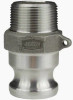 1-1/4" Type F Cam & Groove Adapter x Male NPT Aluminum Fitting