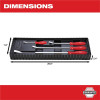 Milwaukee Tool 4-Pc I-Beam All-Metal Core Chrome Finish Pry Bar Set, (8, 12, 18, 24 In.)