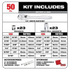 Milwaukee Tool 1/4" Drive 50pc Ratchet & Socket Set - SAE & Metric