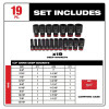 Milwaukee Tool 19PC SHOCKWAVE Impact Duty 1/2" Drive SAE Deep 6 Point Socket Set