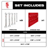 Milwaukee Tool 5pc Double End Flare Nut Wrench Set - SAE