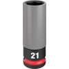 Milwaukee Tool SHOCKWAVE Impact Duty 1/2 Drive 21MM Metric Lug Nut Wheel Socket