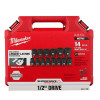 Milwaukee Tool 14PCSHOCKWAVE Impact Duty 1/2" Drive Metric Standard 6 Point Socket Set
