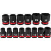 Milwaukee Tool 14PCSHOCKWAVE Impact Duty 1/2" Drive Metric Standard 6 Point Socket Set