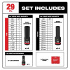 Milwaukee Tool 29PC SHOCKWAVE Impact Duty 1/2" Drive SAE & Metric Deep 6 Point Socket Set