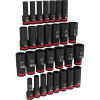 Milwaukee Tool 29PC SHOCKWAVE Impact Duty 1/2" Drive SAE & Metric Deep 6 Point Socket Set