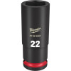 Milwaukee Tool SHOCKWAVE Impact Duty 1/2"Drive 22MM Deep 6 Point Socket
