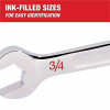 Milwaukee Tool 1-1/4" SAE Combination Wrench, 12-Point, Steel, Chrome, Ergonomic, I-Beam Handle