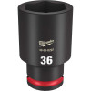 Milwaukee Tool SHOCKWAVE Impact Duty 1/2"Drive 36MM Deep 6 Point Socket
