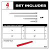 Milwaukee Tool 4pc 3/8" Drive Wobble Extension Set