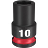 Milwaukee Tool SHOCKWAVE Impact Duty 3/8"Drive 10MM Standard 6 Point Socket