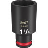 Milwaukee Tool SHOCKWAVE Impact Duty 1/2"Drive 1-1/4" Deep 6 Point Socket
