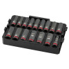 Milwaukee Tool SHOCKWAVE Impact Duty Socket 1/2" Dr 16PC MM TRAY Set