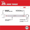 Milwaukee Tool 1/2" SAE Combination Wrench, 12-Point, Steel, Chrome, Ergonomic, I-Beam Handle