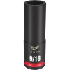 Milwaukee Tool SHOCKWAVE Impact Duty 3/8"Drive 9/16" Deep 6 Point Socket