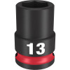 Milwaukee Tool SHOCKWAVE Impact Duty 3/8"Drive 13MM Standard 6 Point Socket
