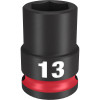 Milwaukee Tool SHOCKWAVE Impact Duty 3/8"Drive 13MM Standard 6 Point Socket