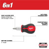 Milwaukee Tool 6-IN-1 Stubby Multi-Bit Screwdriver