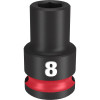 Milwaukee Tool SHOCKWAVE Impact Duty 3/8"Drive 8MM Standard 6 Point Socket