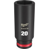 Milwaukee Tool SHOCKWAVE Impact Duty 3/8"Drive 20MM Deep 6 Point Socket