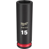 Milwaukee Tool SHOCKWAVE Impact Duty 3/8"Drive 15MM Deep 6 Point Socket