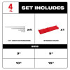 Milwaukee Tool 4pc 1/2" Drive Extension Set
