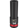 Milwaukee Tool SHOCKWAVE Impact Duty 1/2"Drive 14MM Deep 6 Point Socket