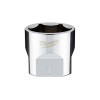 Milwaukee Tool 3/8" Drive 1" SAE 6-Point Socket with FOUR FLAT Sides, Vanadium Steel, Chrome