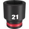 Milwaukee Tool SHOCKWAVE Impact Duty 3/8"Drive 21MM Standard 6 Point Socket