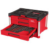Milwaukee Tool 60 Piece Metric and SAE Combination Wrench Set with PACKOUT 4 Drawer Tool Box