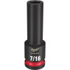 Milwaukee Tool SHOCKWAVE Impact Duty 1/2"Drive 7/16" Deep 6 Point Socket