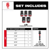 Milwaukee Tool 6PC SHOCKWAVE Impact Duty 3/8" Drive SAE Standard Socket Set