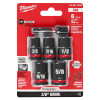 Milwaukee Tool 6PC SHOCKWAVE Impact Duty 3/8" Drive SAE Standard Socket Set